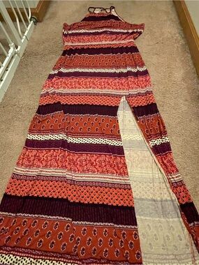 American Eagle Outfitters red and burgundy maxi dress, size XL